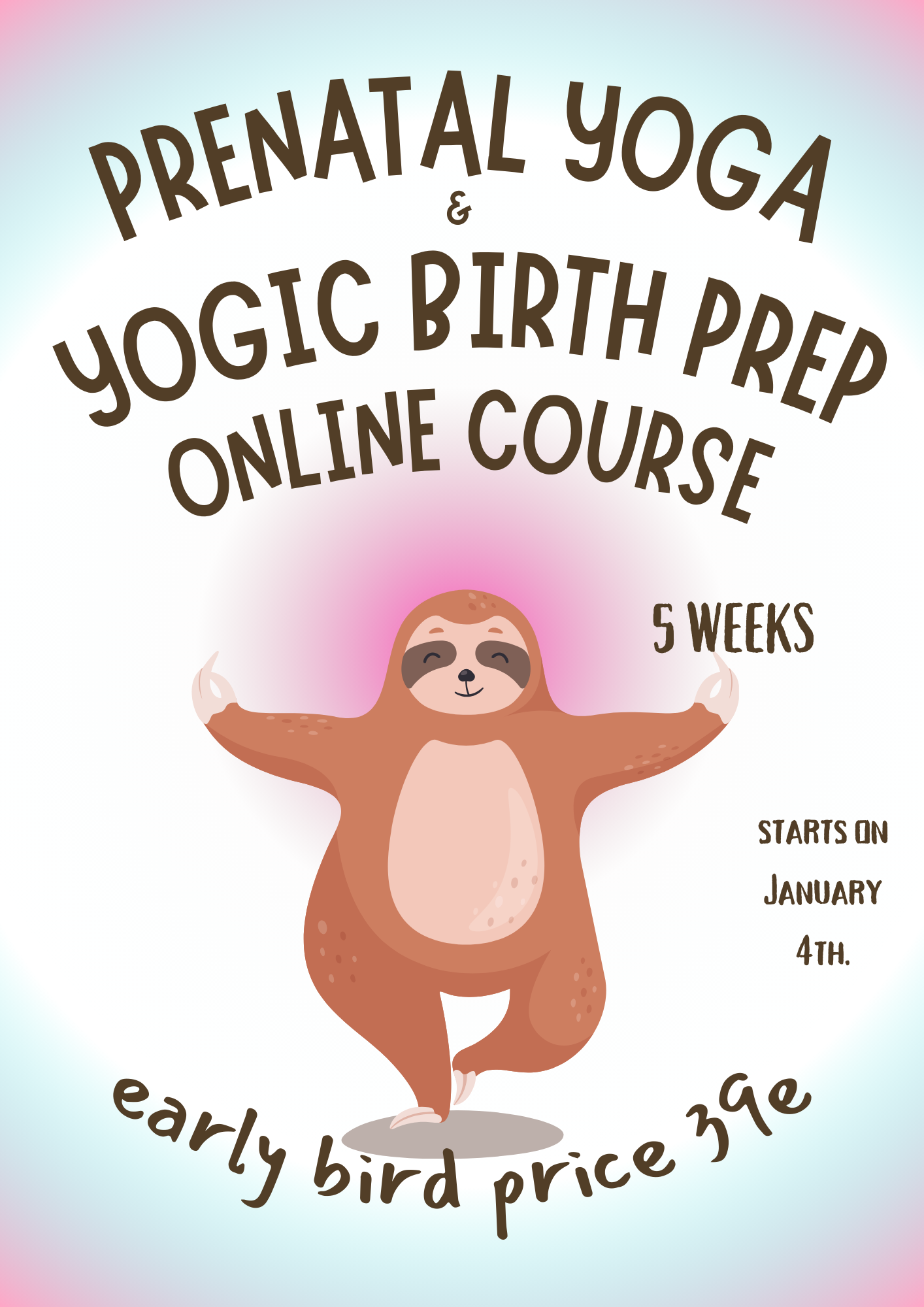 Online Prenatal Yoga & Yogic Birth Prep Course January 2025